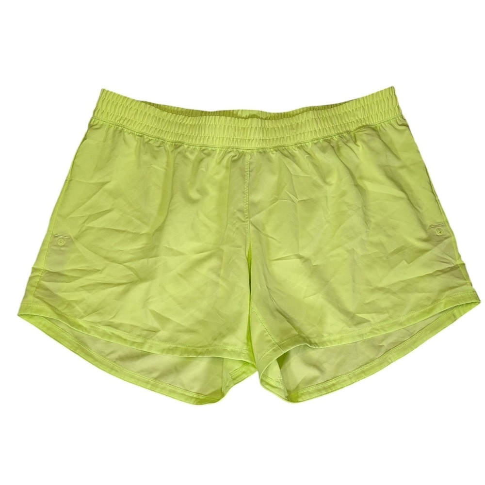 Adidas W PCR SNP WVN Neon Yellow Running Shorts HK7553 Womens Large NEW